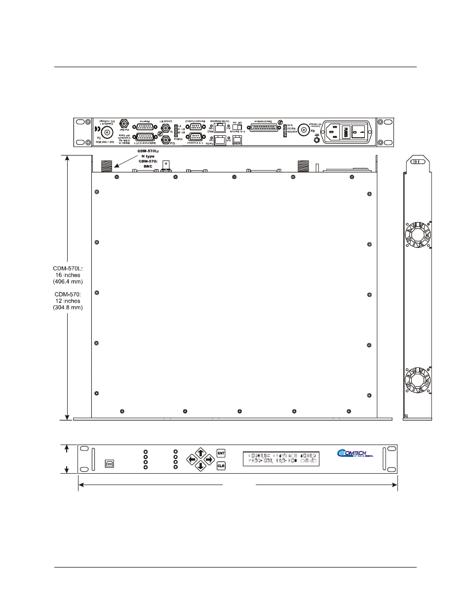 4 dimensional envelope, Figure 4-3. dimensional envelope | Mocomtech CDM-570 User Manual | Page 118 / 452