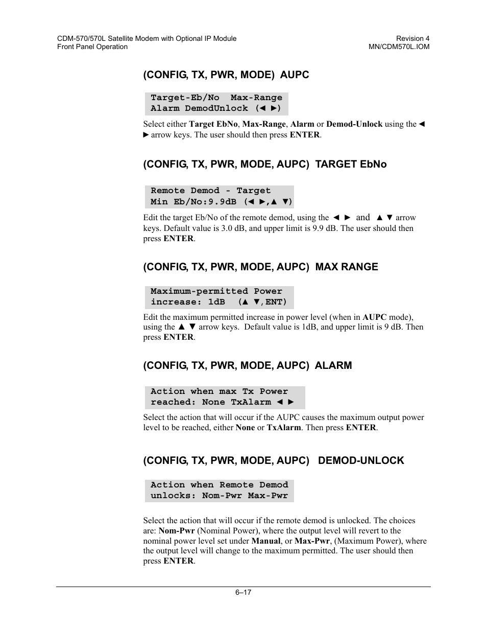 Mocomtech CDM-570 User Manual | Page 141 / 452