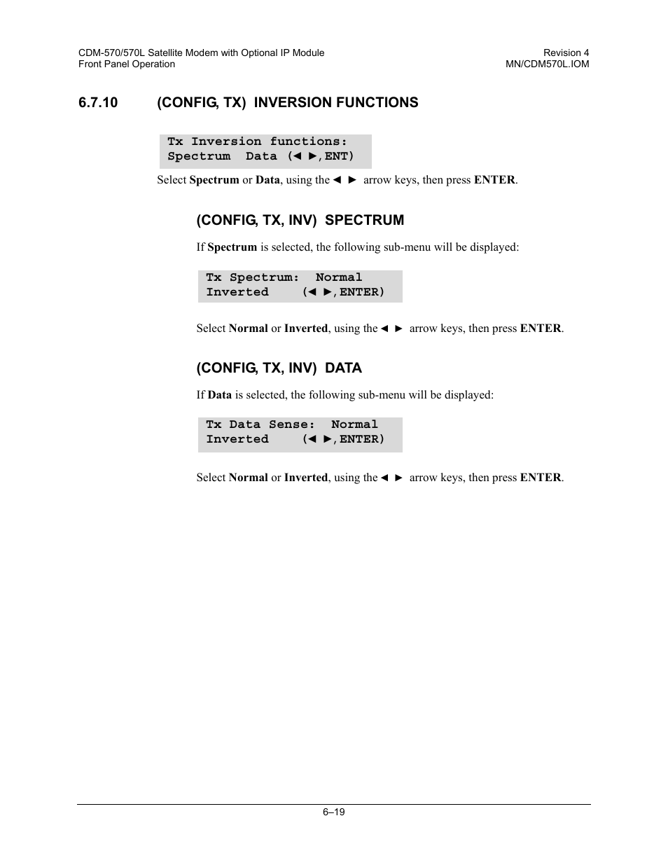 10 (config, tx) inversion functions | Mocomtech CDM-570 User Manual | Page 143 / 452