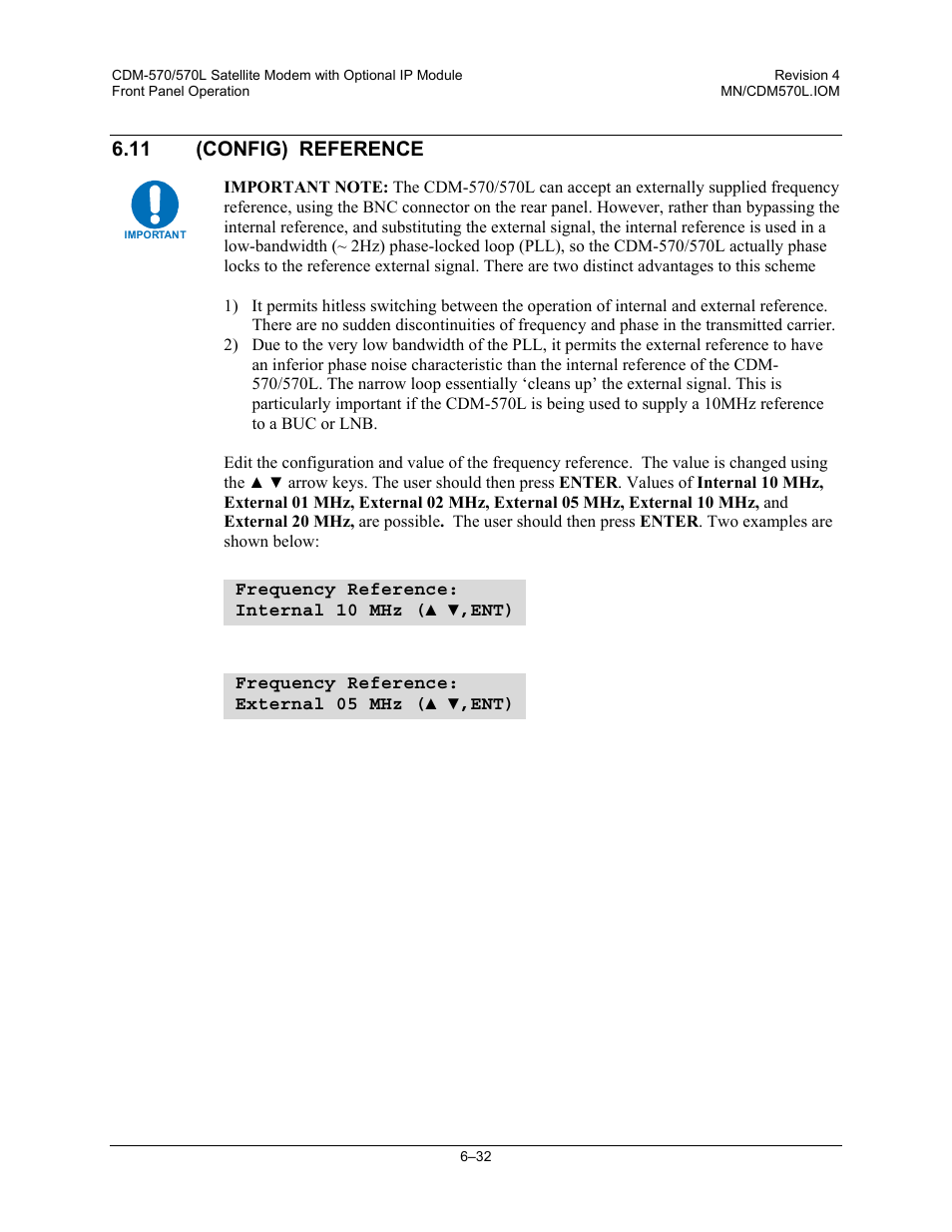 11 (config) reference | Mocomtech CDM-570 User Manual | Page 156 / 452