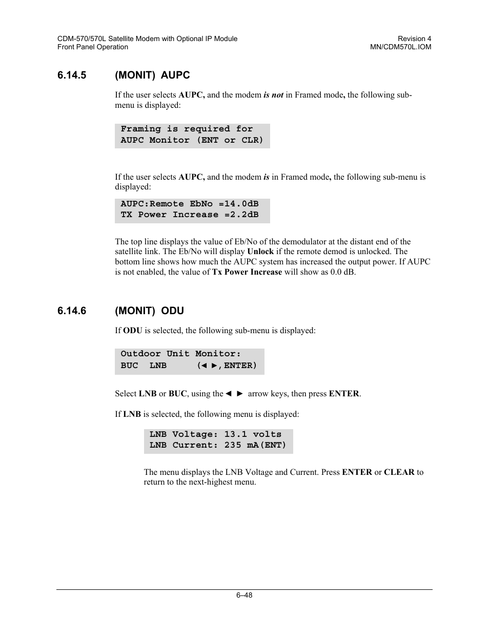 5 (monit) aupc, 6 (monit) odu | Mocomtech CDM-570 User Manual | Page 172 / 452