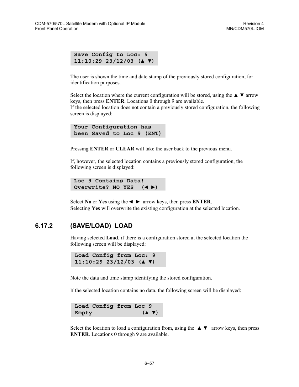 2 (save/load) load | Mocomtech CDM-570 User Manual | Page 181 / 452