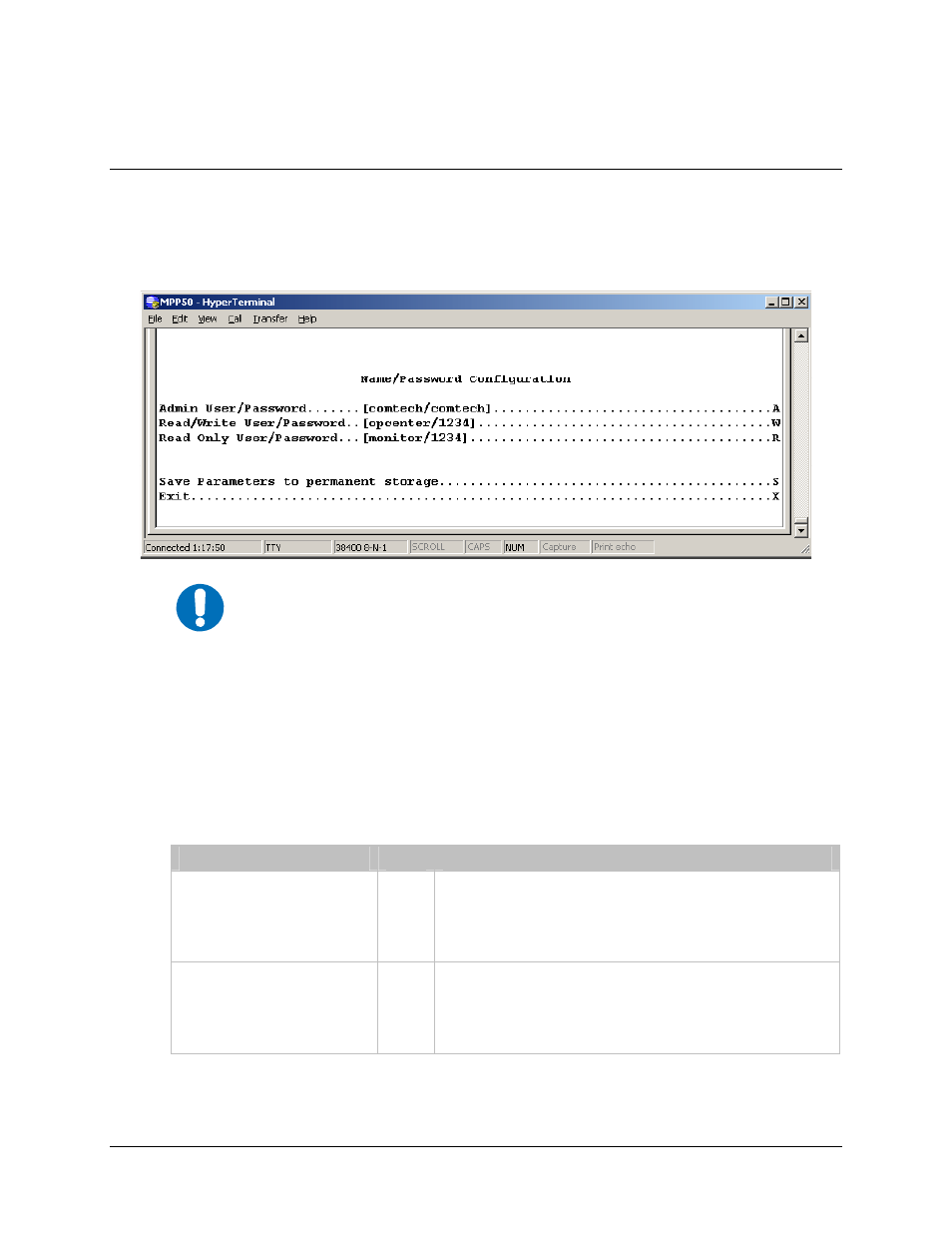 1 name/password configuration page | Mocomtech CDM-570 User Manual | Page 307 / 452