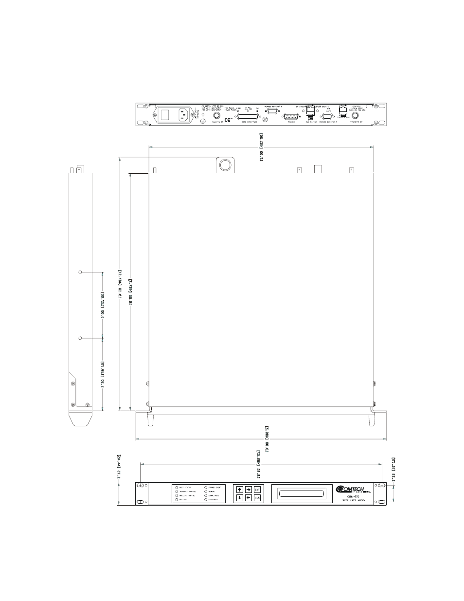 Dimensional envelope, 6 dimensional envelope, Figure 1-2. cim-550 dimensional envelope | Mocomtech CIM-550 User Manual | Page 37 / 460