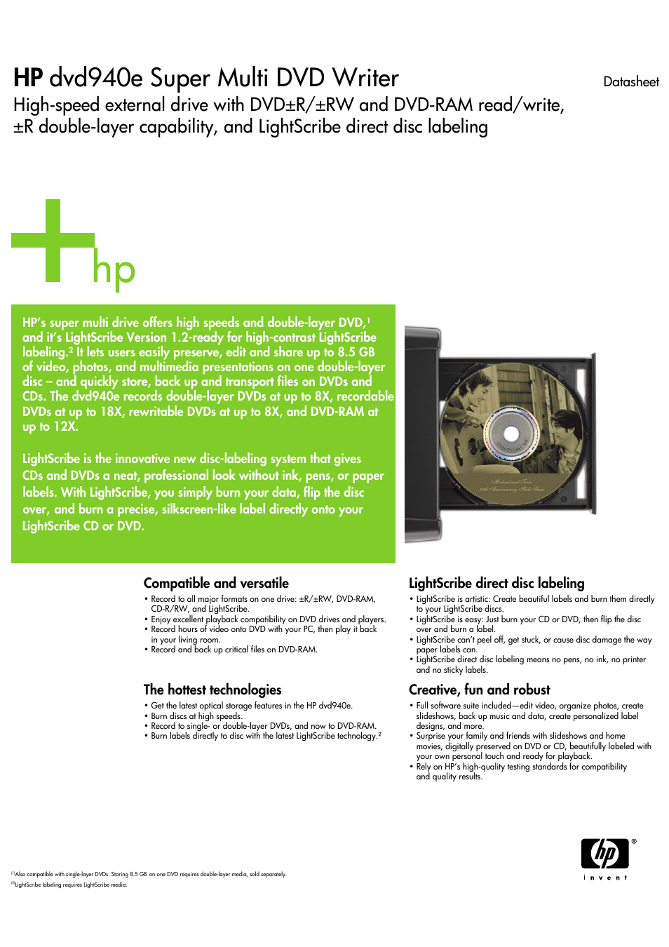 MHP DVD940E User Manual | 2 pages