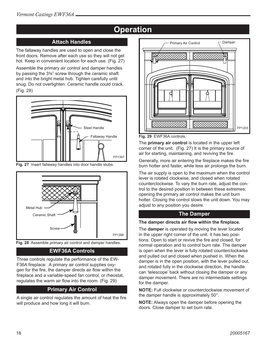 Operation | MHP EWF36A User Manual | Page 18 / 32