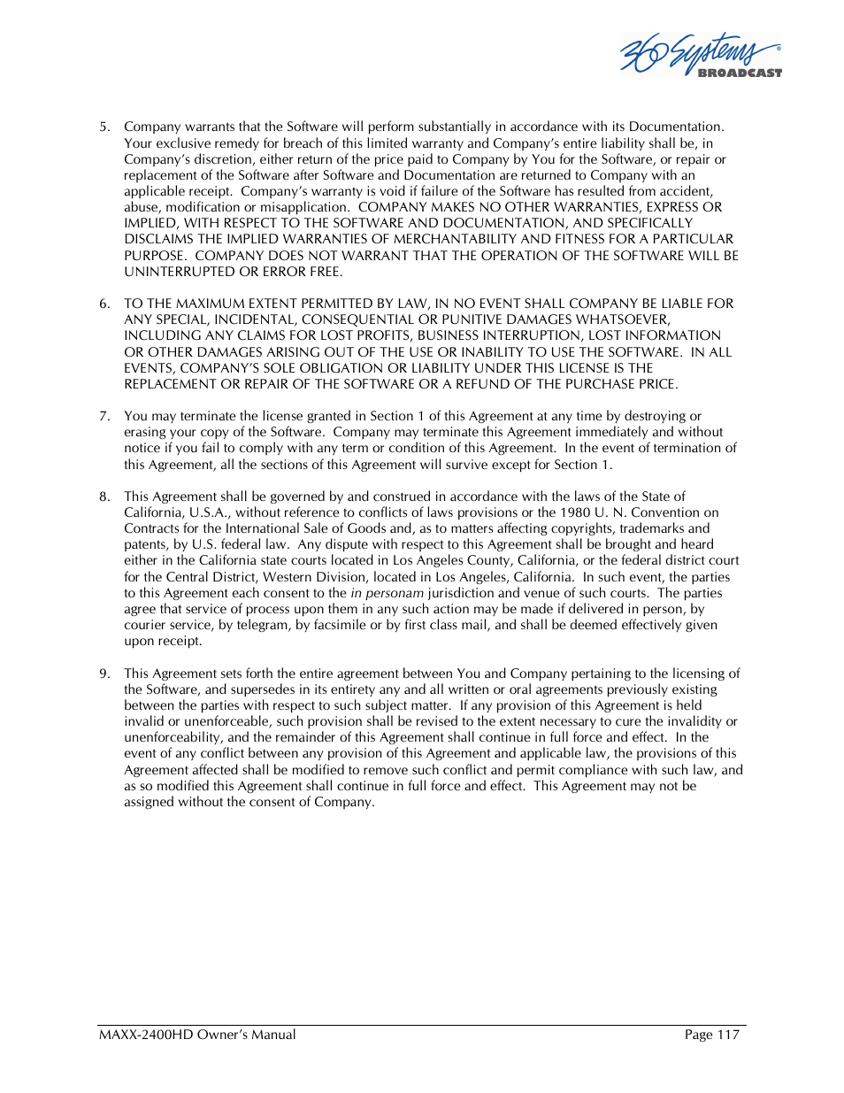 Maxxsonics High Definition Video Server MAXX-2400HD User Manual | Page 117 / 139