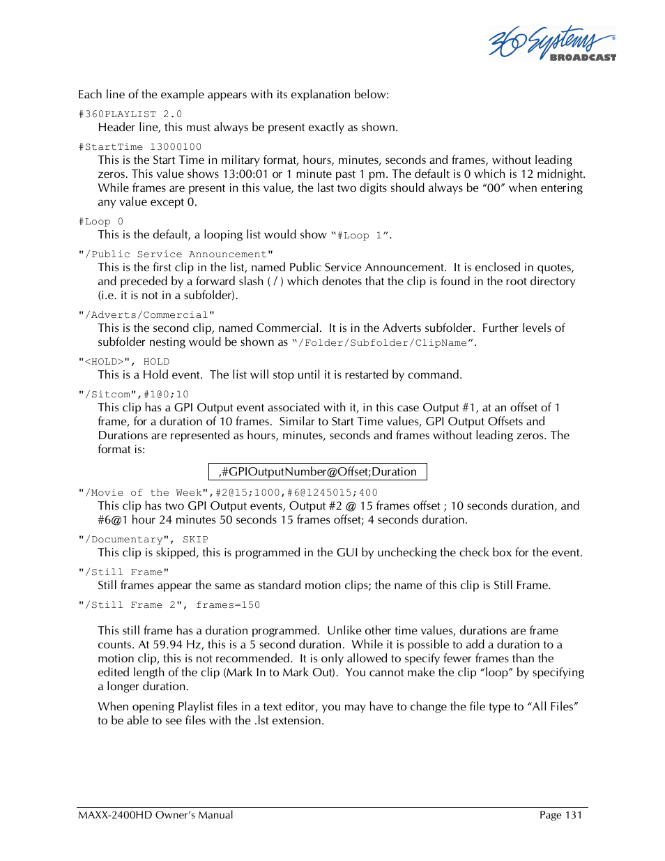 Maxxsonics High Definition Video Server MAXX-2400HD User Manual | Page 131 / 139