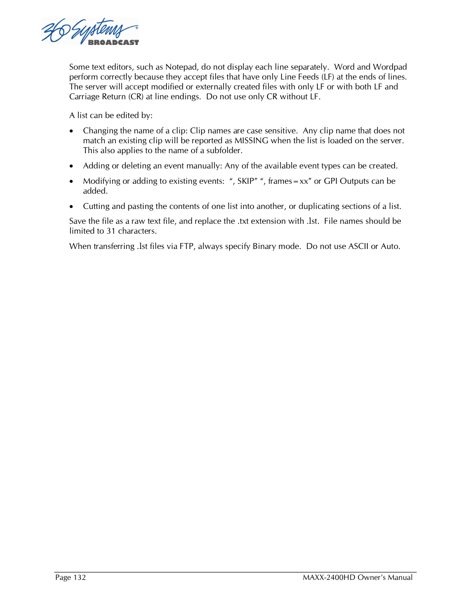 Maxxsonics High Definition Video Server MAXX-2400HD User Manual | Page 132 / 139
