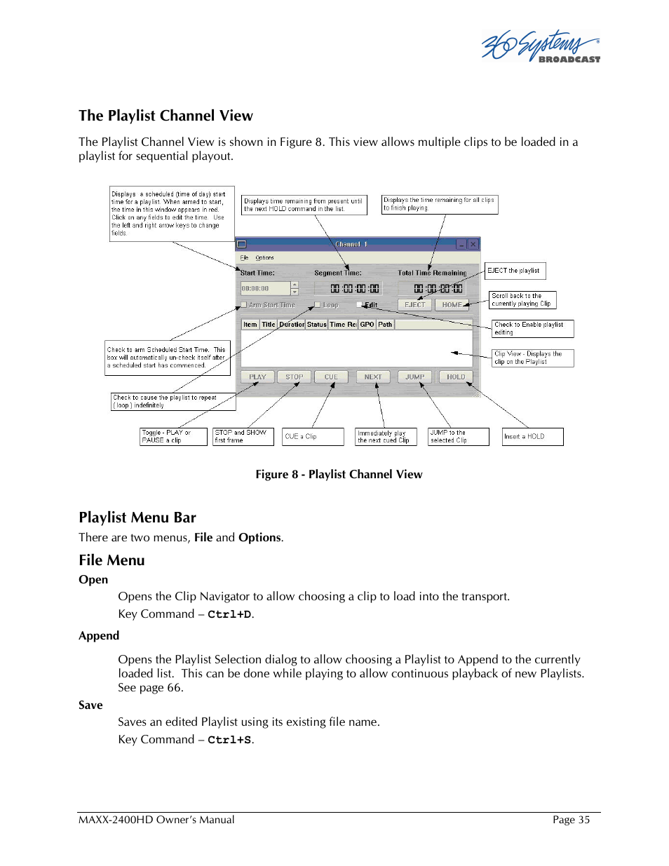 Maxxsonics High Definition Video Server MAXX-2400HD User Manual | Page 35 / 139