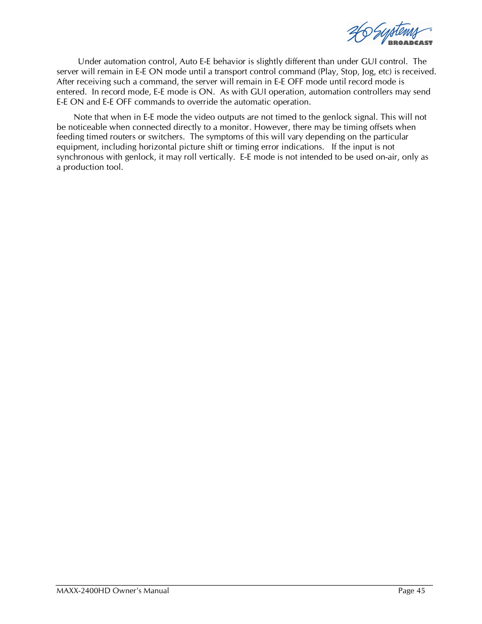 Maxxsonics High Definition Video Server MAXX-2400HD User Manual | Page 45 / 139