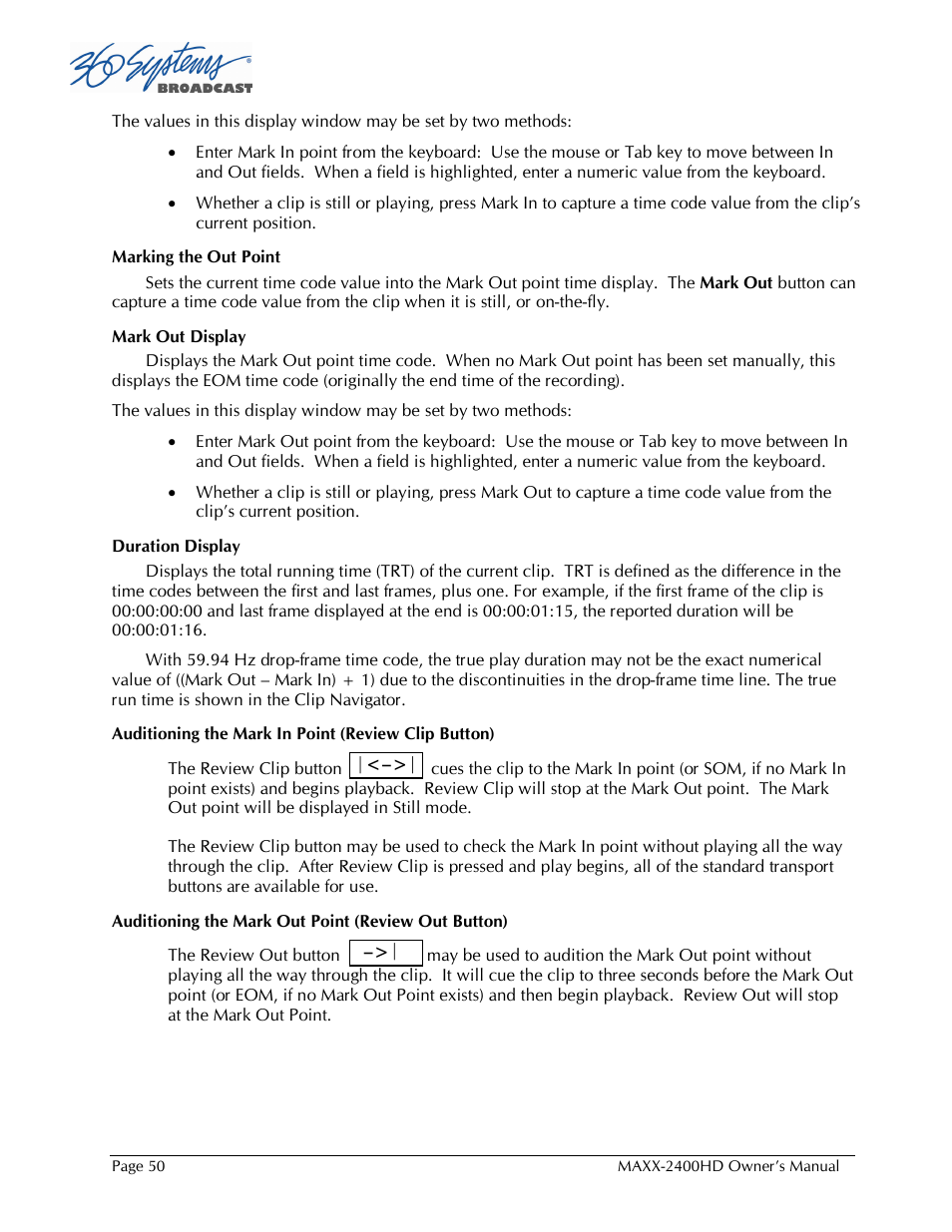 Maxxsonics High Definition Video Server MAXX-2400HD User Manual | Page 50 / 139