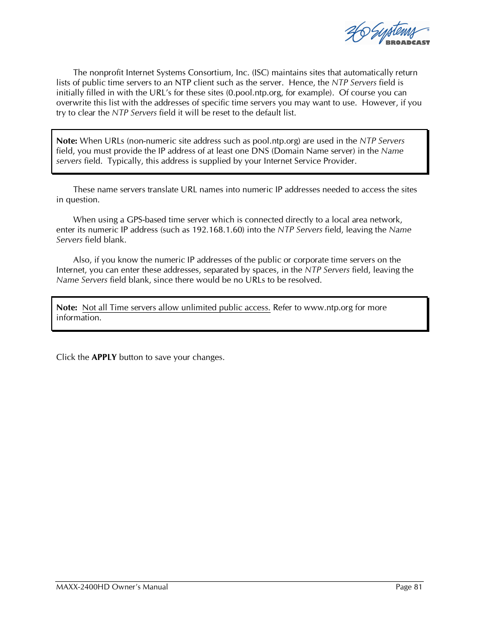 Maxxsonics High Definition Video Server MAXX-2400HD User Manual | Page 81 / 139