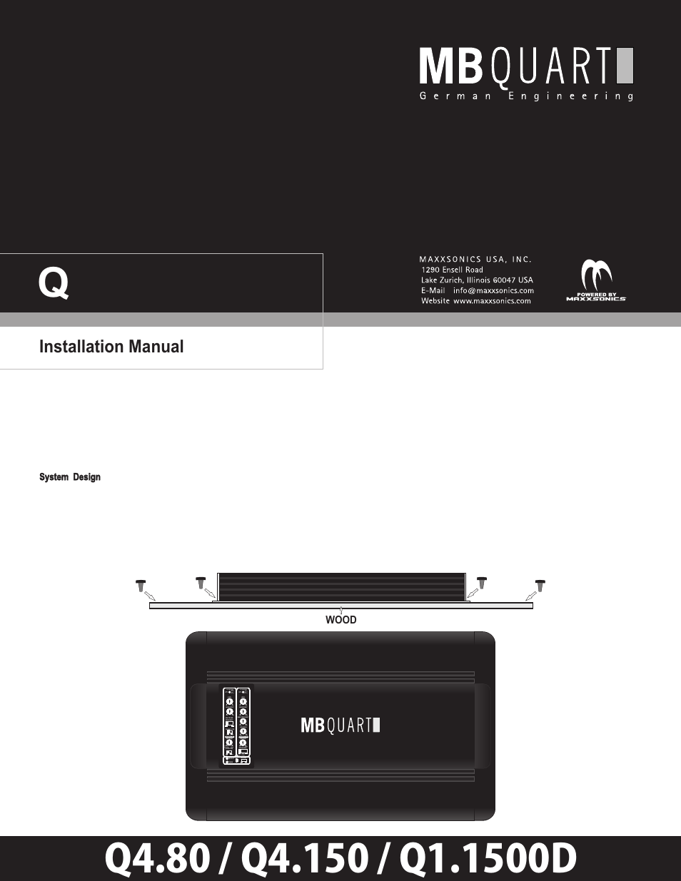 MB QUART Q1.1500D User Manual | 13 pages