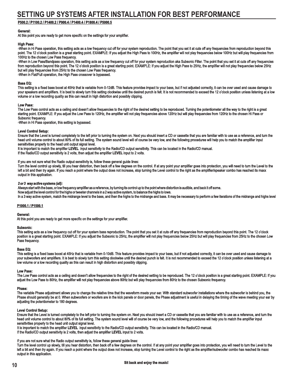 Maxxsonics Crunch P1400.2 User Manual | Page 12 / 15