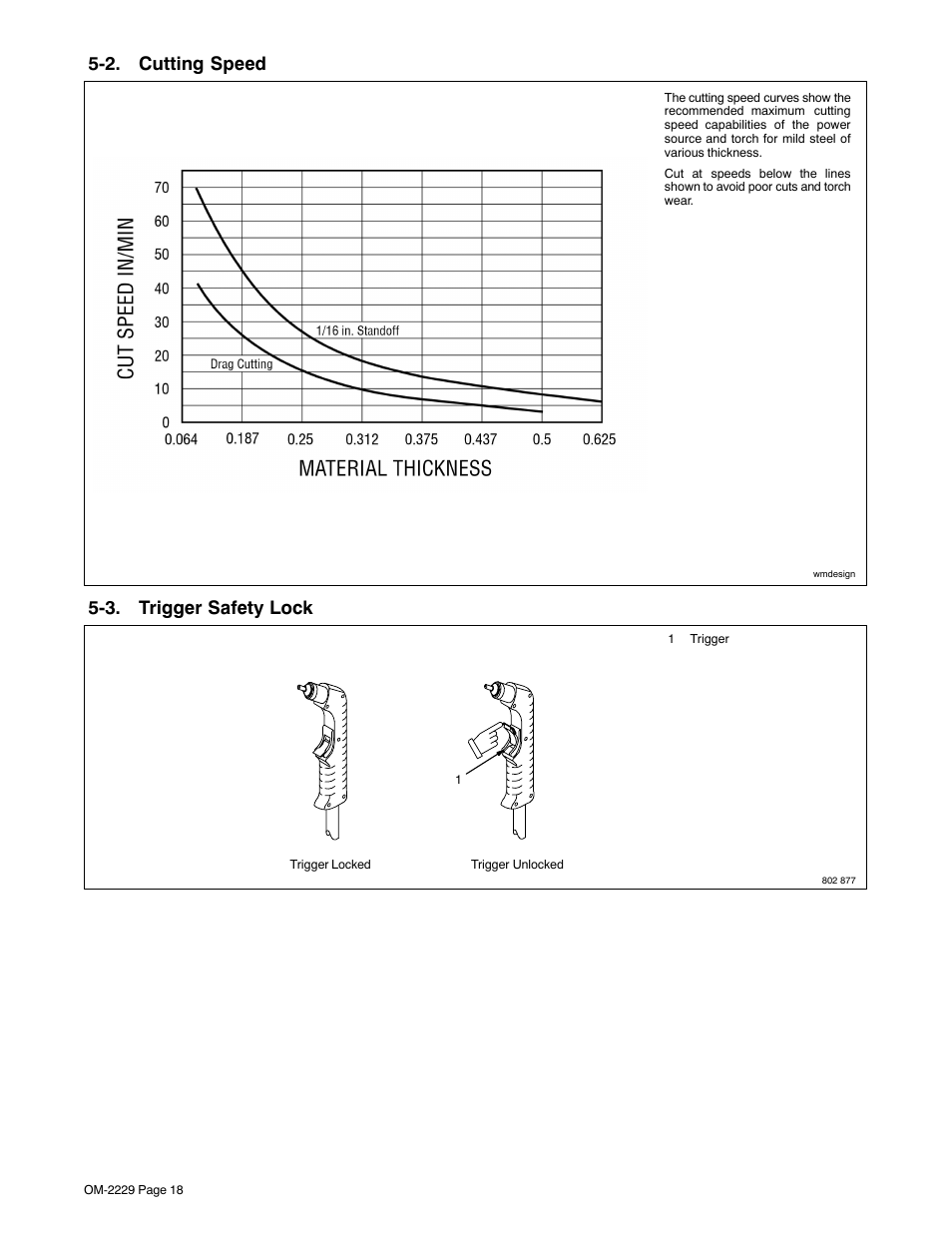 2. cutting speed, 3. trigger safety lock | Miller Electric 375 User Manual | Page 22 / 36