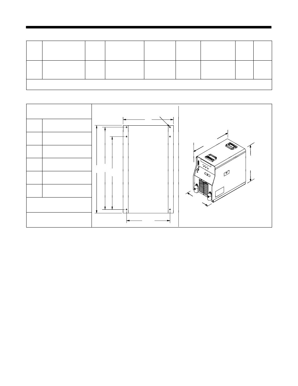 1. specifications, 2. dimensions and weight | Miller Electric Welder User Manual | Page 18 / 132