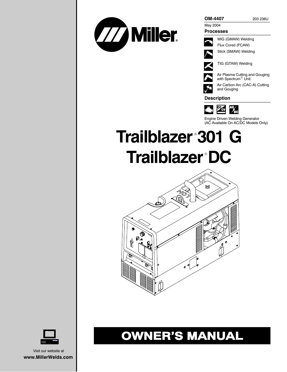 Miller Electric Trailblazer DC User Manual | 72 pages