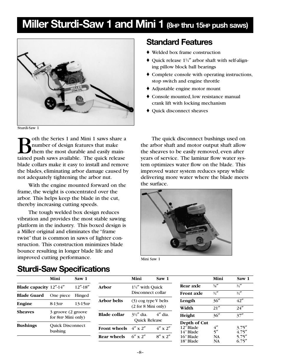 Miller Electric MCS-M8H User Manual | 2 pages