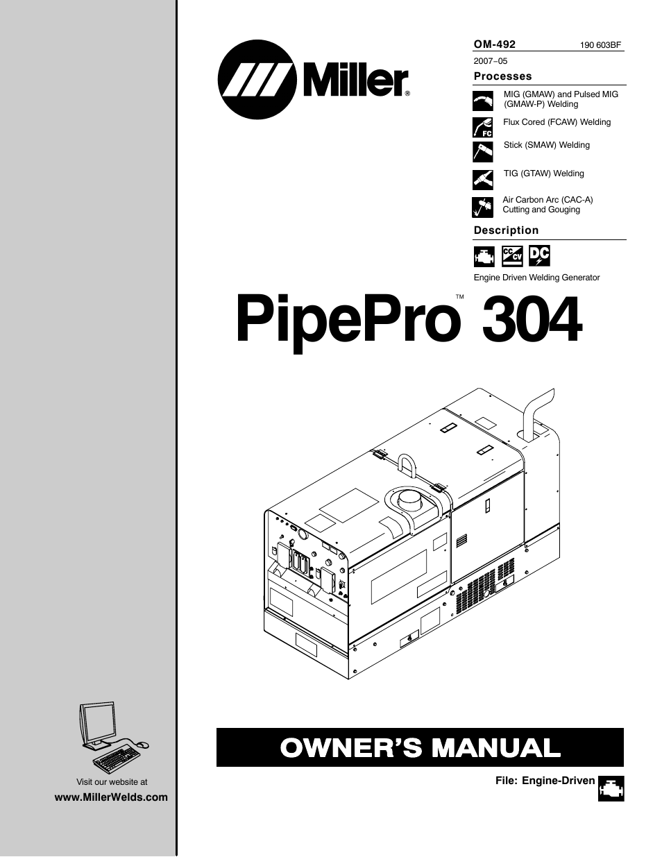 Miller Electric PipePro 304 User Manual | 76 pages