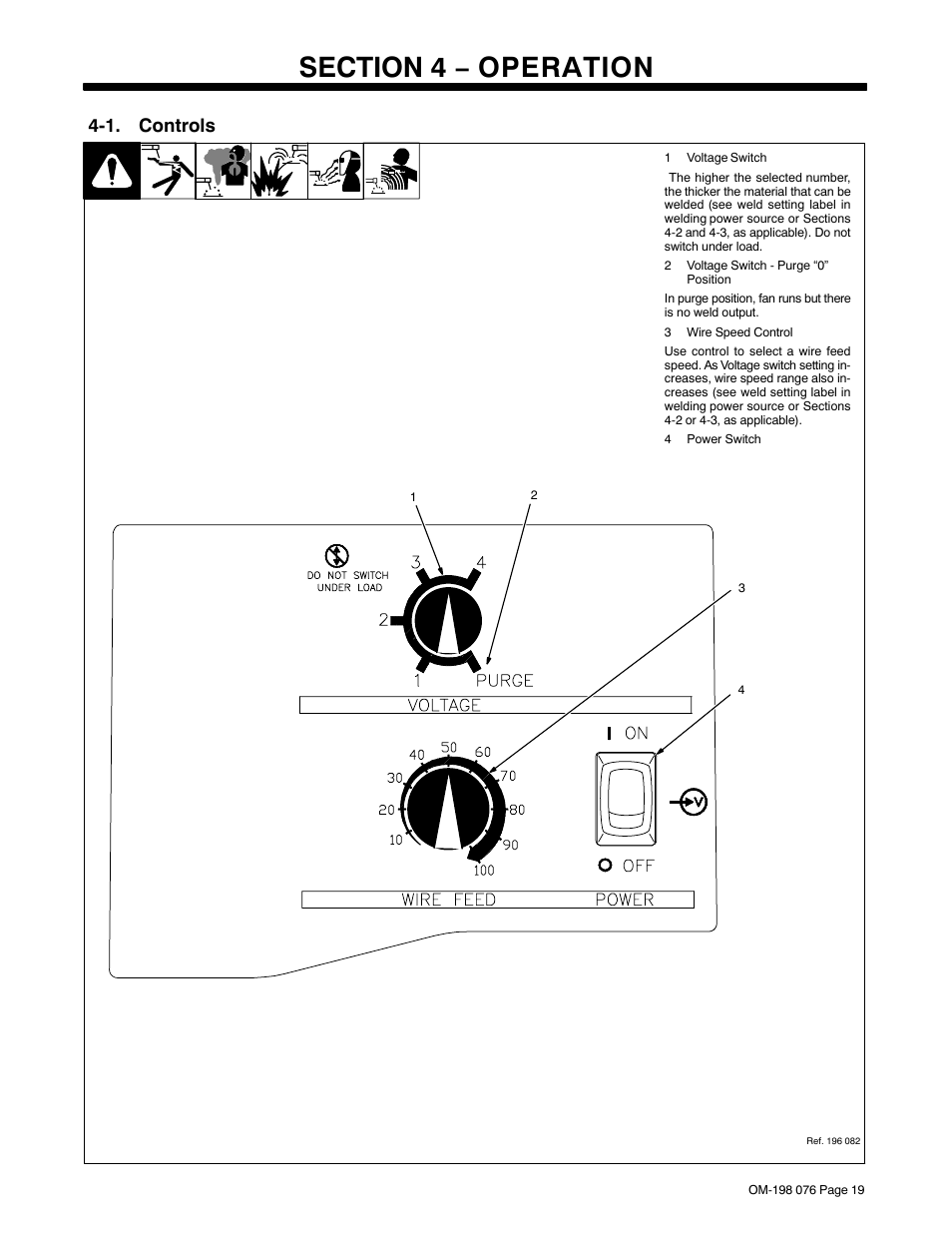 1. controls | Miller Electric XLT 135 User Manual | Page 23 / 48