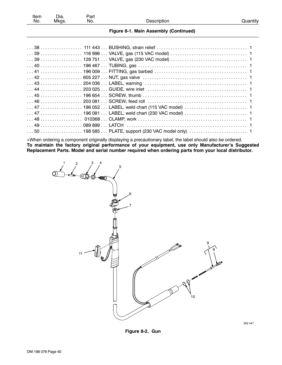 Miller Electric XLT 135 User Manual | Page 44 / 48
