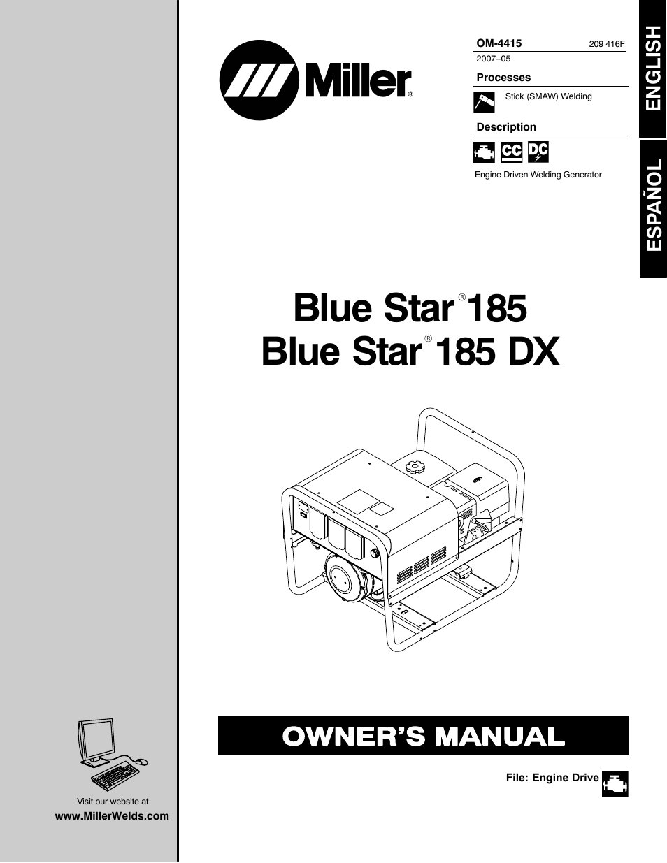 Miller Electric 185 User Manual | 56 pages