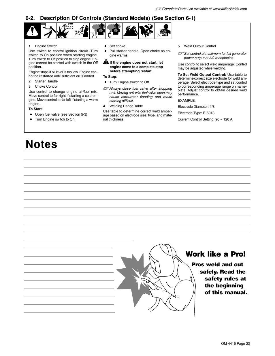 Work like a pro | Miller Electric 185 User Manual | Page 27 / 56