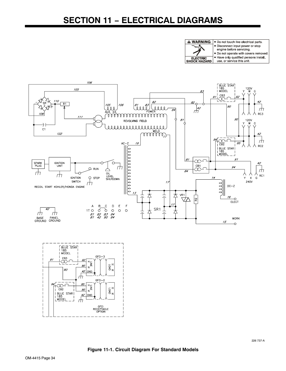 Section 11 − electrical diagrams | Miller Electric 185 User Manual | Page 38 / 56