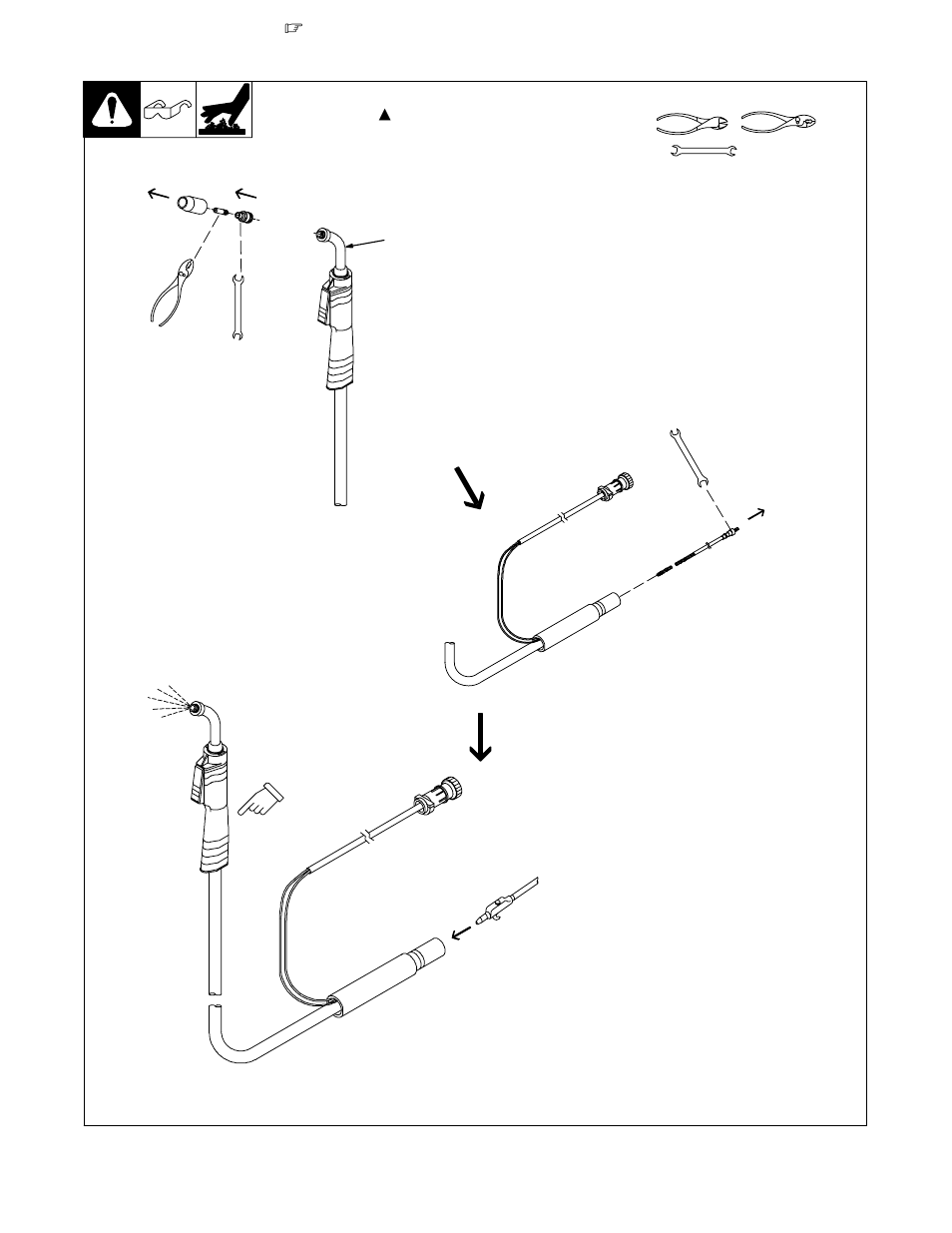 Cleaning or replacing gun liner, 6. cleaning or replacing gun liner | Miller Electric Millermatic 180 User Manual | Page 42 / 60