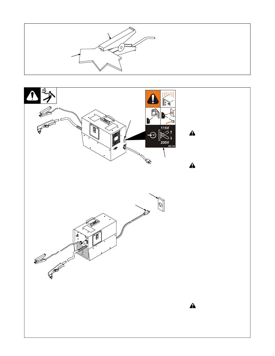 Connecting work clamp, Connecting input power, 7. connecting work clamp | 8. connecting input power | Miller Electric pmn User Manual | Page 18 / 36