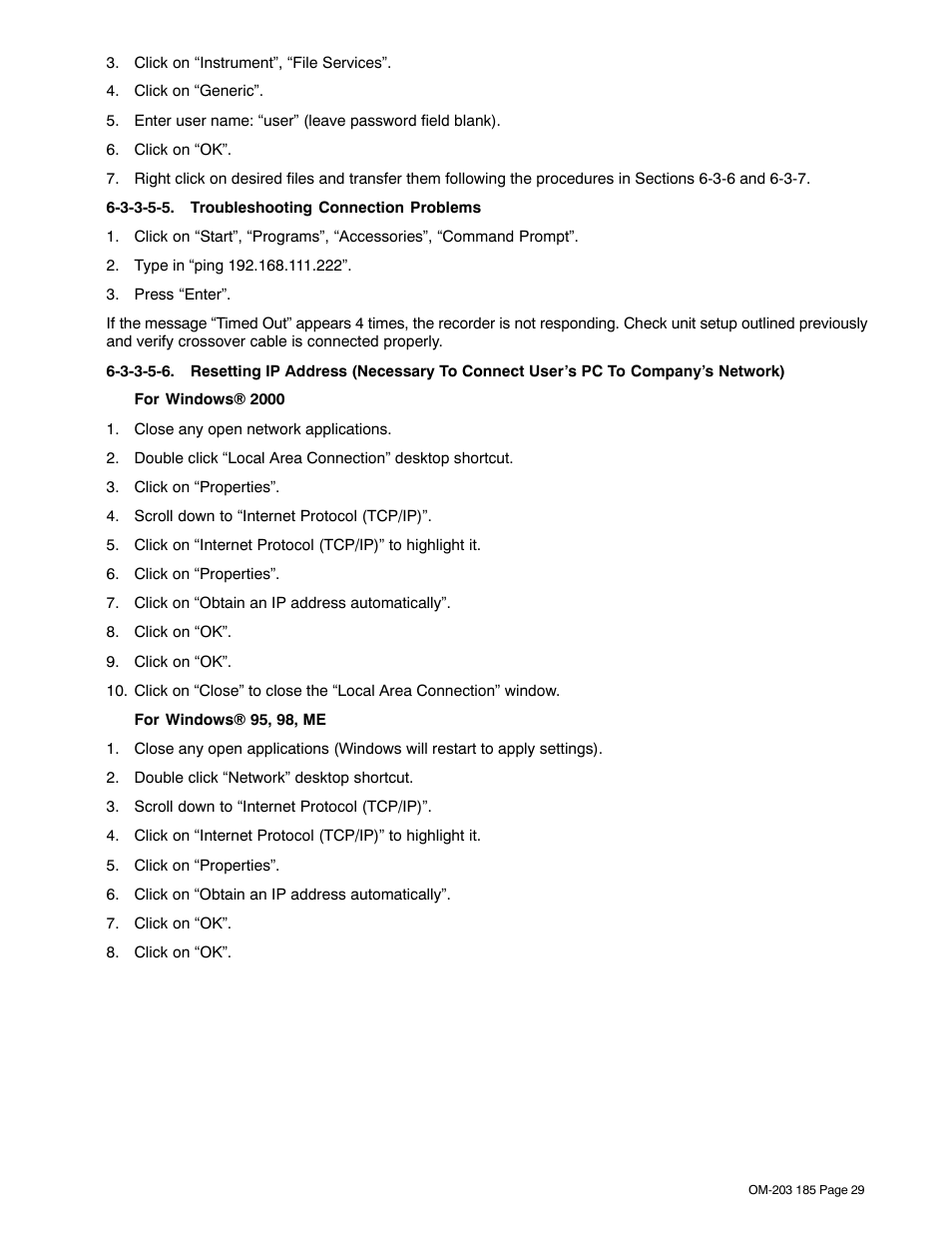 3-3-5-5. troubleshooting connection problems | Miller Electric IH User Manual | Page 33 / 76