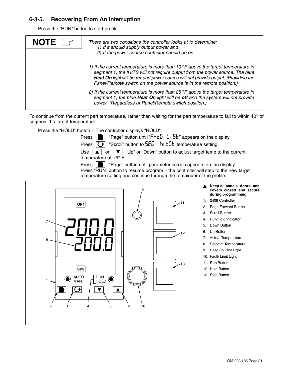 3-5. recovering from an interruption | Miller Electric IH User Manual | Page 35 / 76