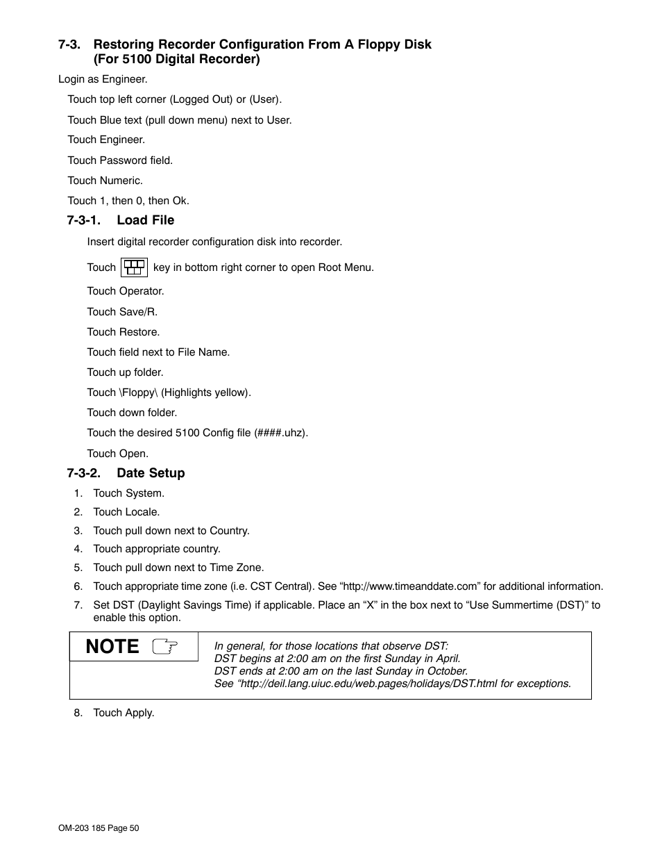 For 5100 digital recorder), 3-1. load file, 3-2. date setup | Miller Electric IH User Manual | Page 54 / 76
