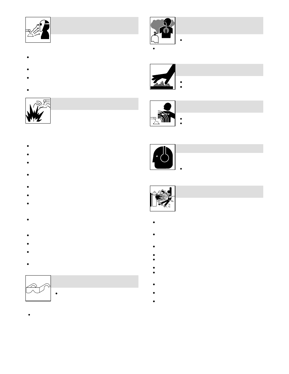 Des particules volantes peuvent blesser les yeux, Le bruit peut affecter l’ouïe | Miller Electric MOG-350 User Manual | Page 10 / 40
