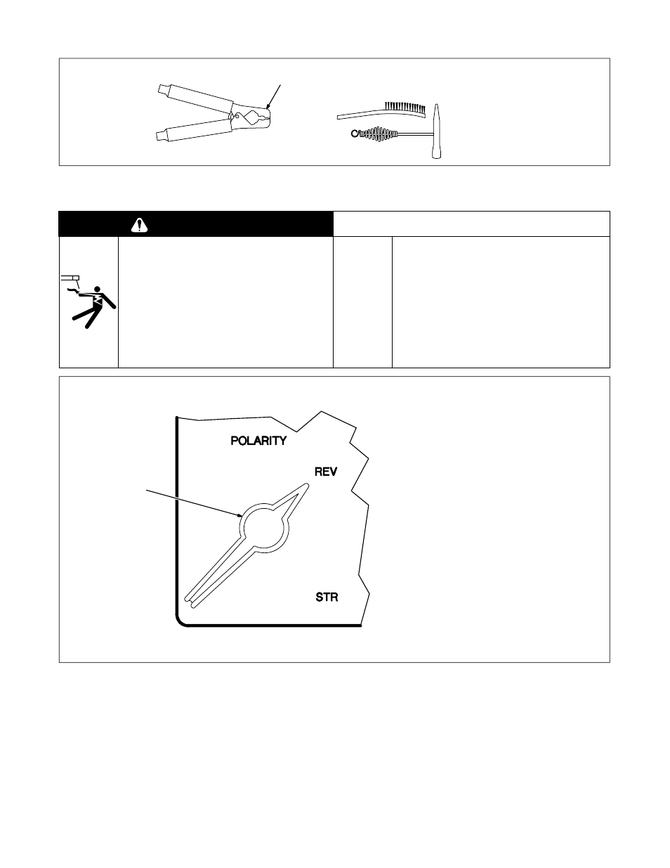Warning, 3. work clamp, 4. optional polarity switch | Miller Electric MOG-350 User Manual | Page 21 / 40