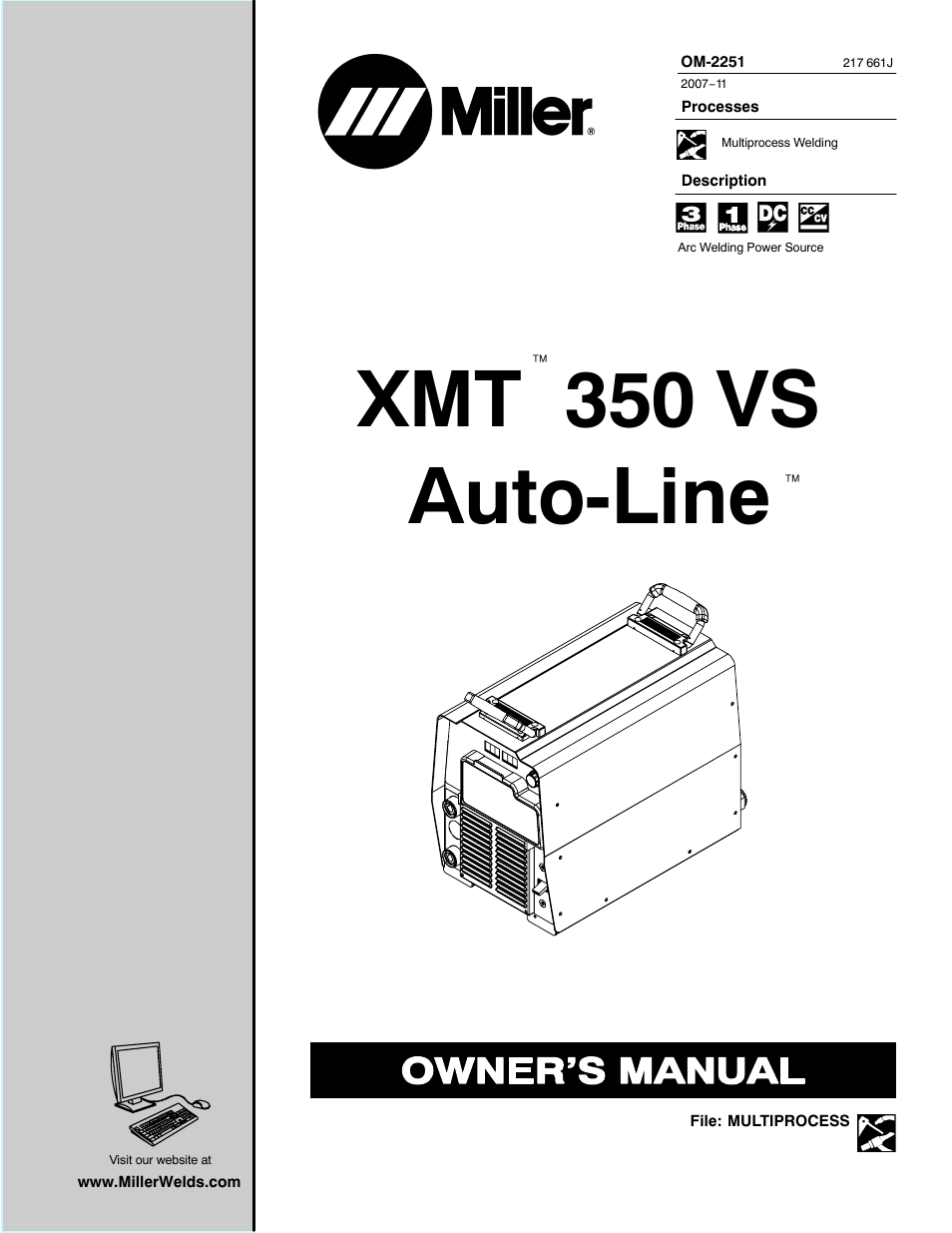 Miller Electric 350 VS User Manual | 36 pages