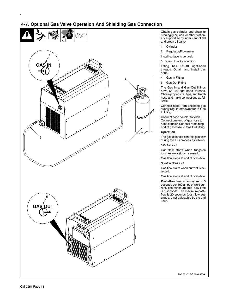 Gas in gas out | Miller Electric 350 VS User Manual | Page 22 / 36