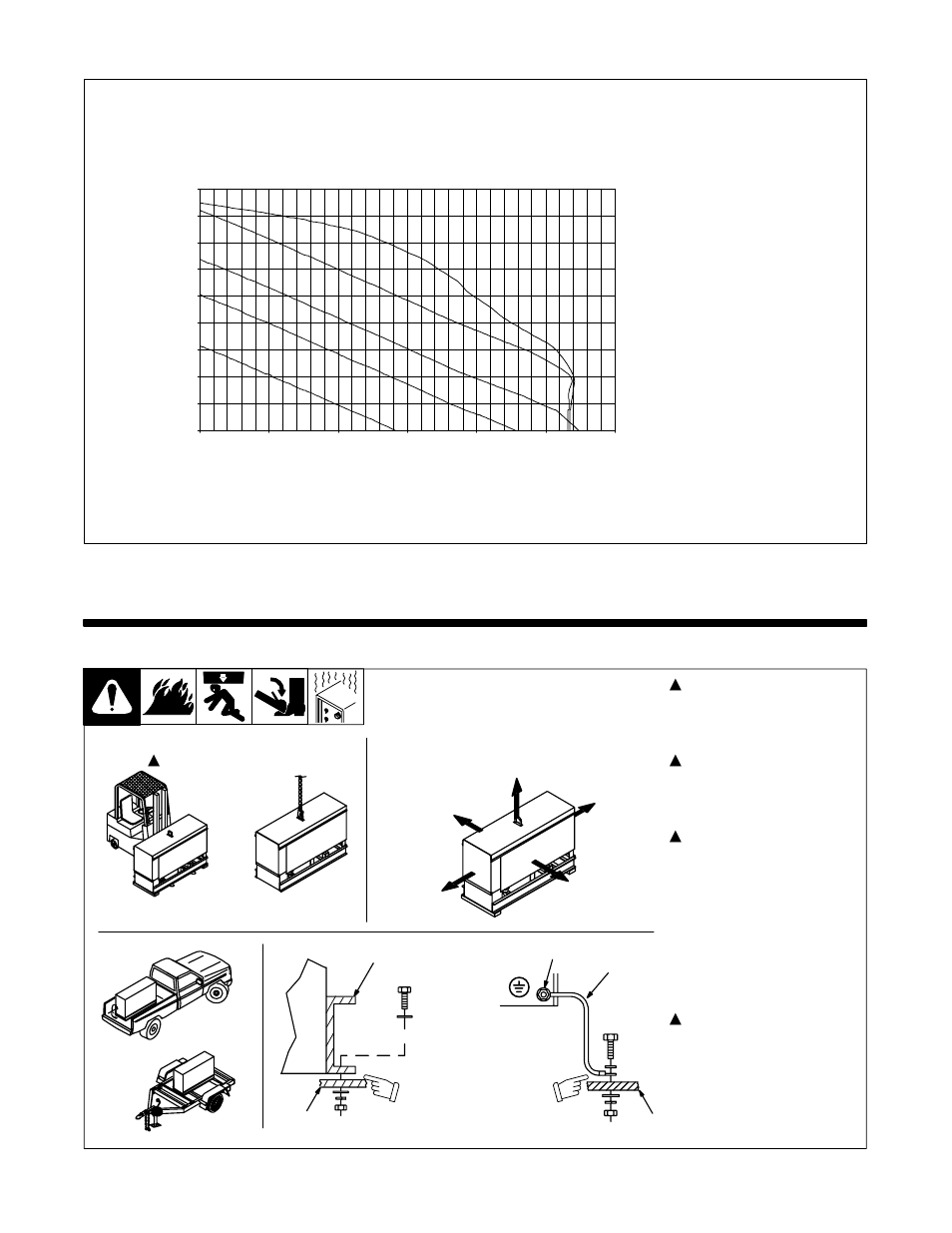 8. dc/cv mig volt-ampere curves, 1. installing welding generator | Miller Electric Trailblazer Pro 350 User Manual | Page 18 / 68