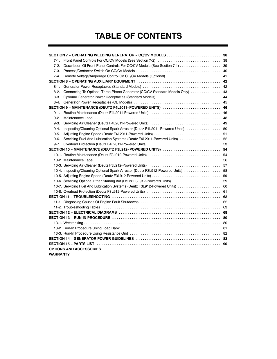 Miller Electric Big Blue 402D User Manual | Page 4 / 116