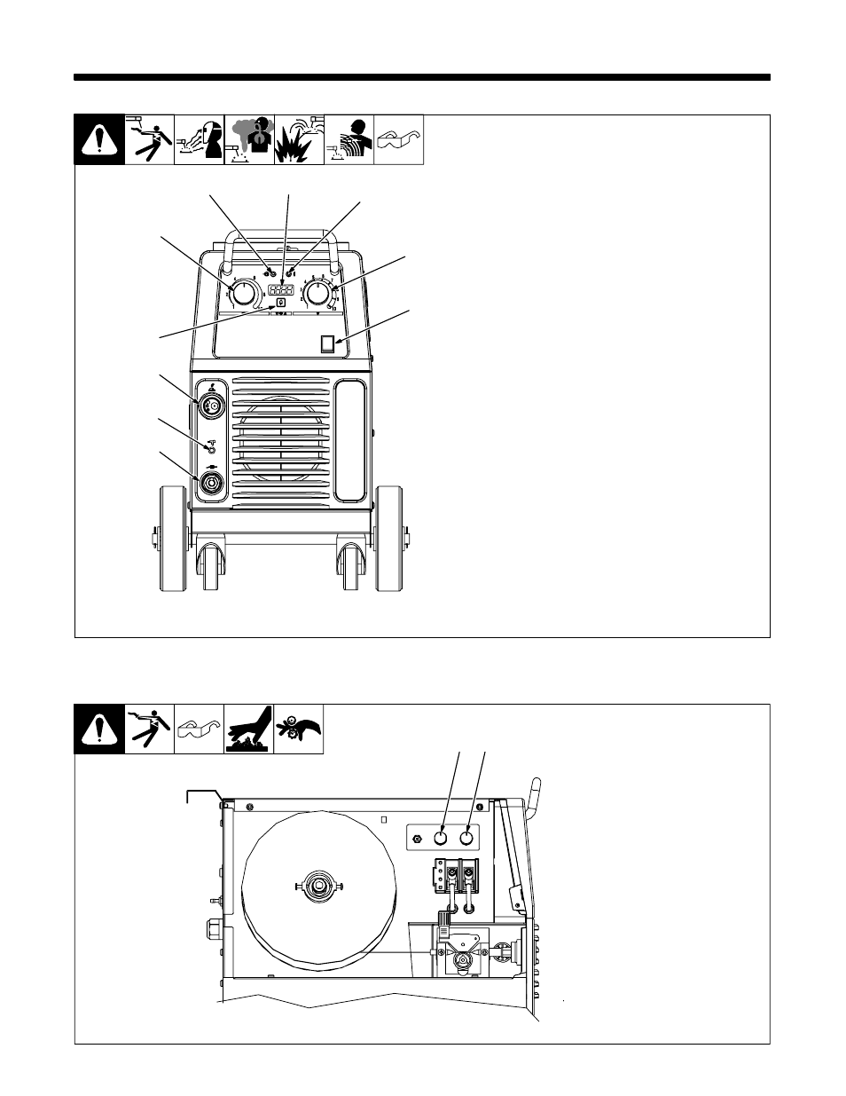 Section 4 − operation, Controls for migmatic 221/253, Burnback and spot weld timer controls | 2. burnback and spot weld timer controls | Miller Electric OM-229 038D User Manual | Page 20 / 36