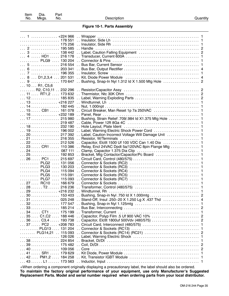 Miller Electric 625 User Manual | Page 39 / 48