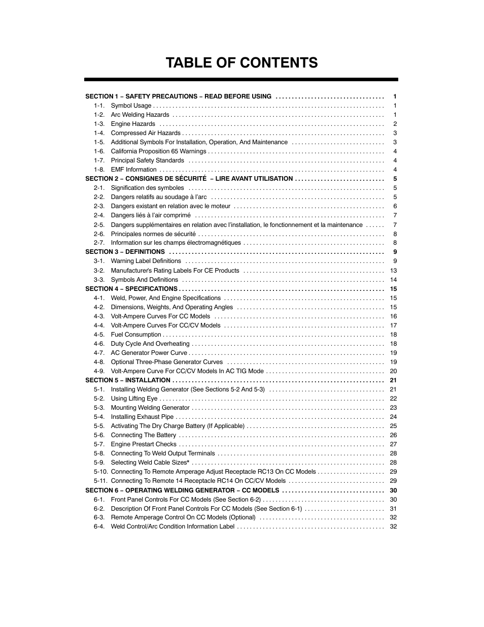 Miller Electric Big 40 CAT User Manual | Page 3 / 92
