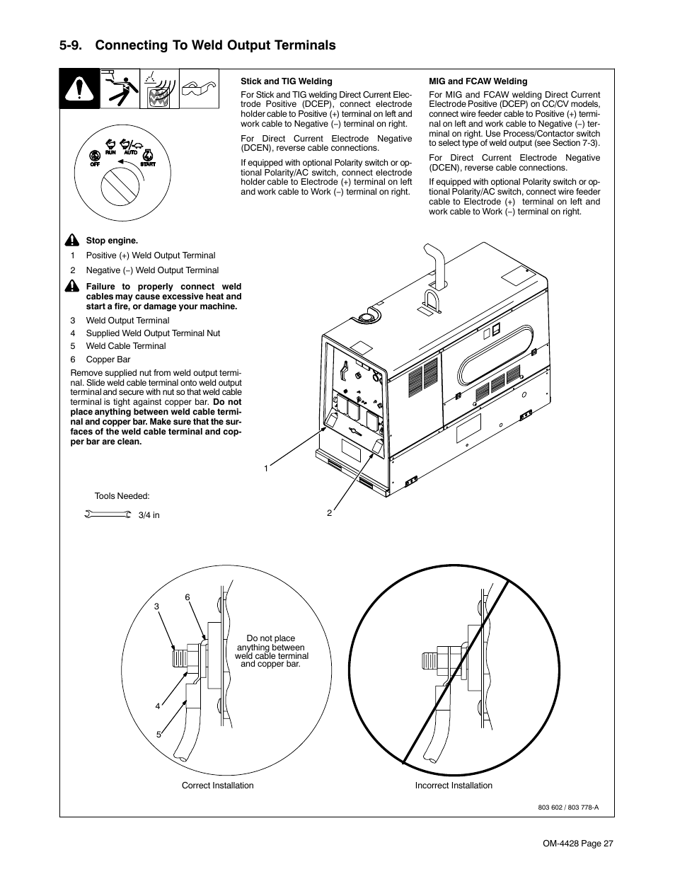 9. connecting to weld output terminals | Miller Electric 600 X User Manual | Page 31 / 108