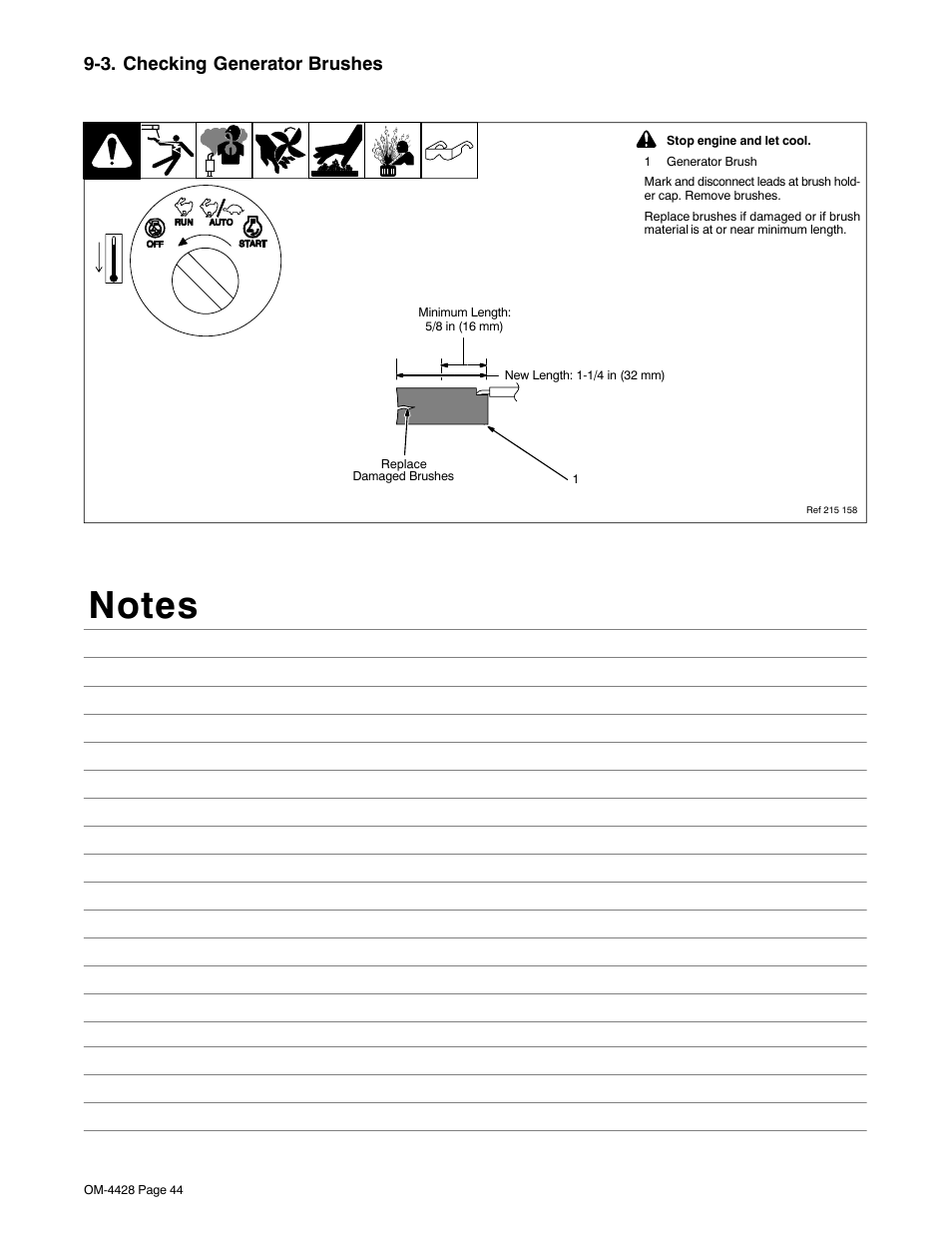 3. checking generator brushes | Miller Electric 600 X User Manual | Page 48 / 108