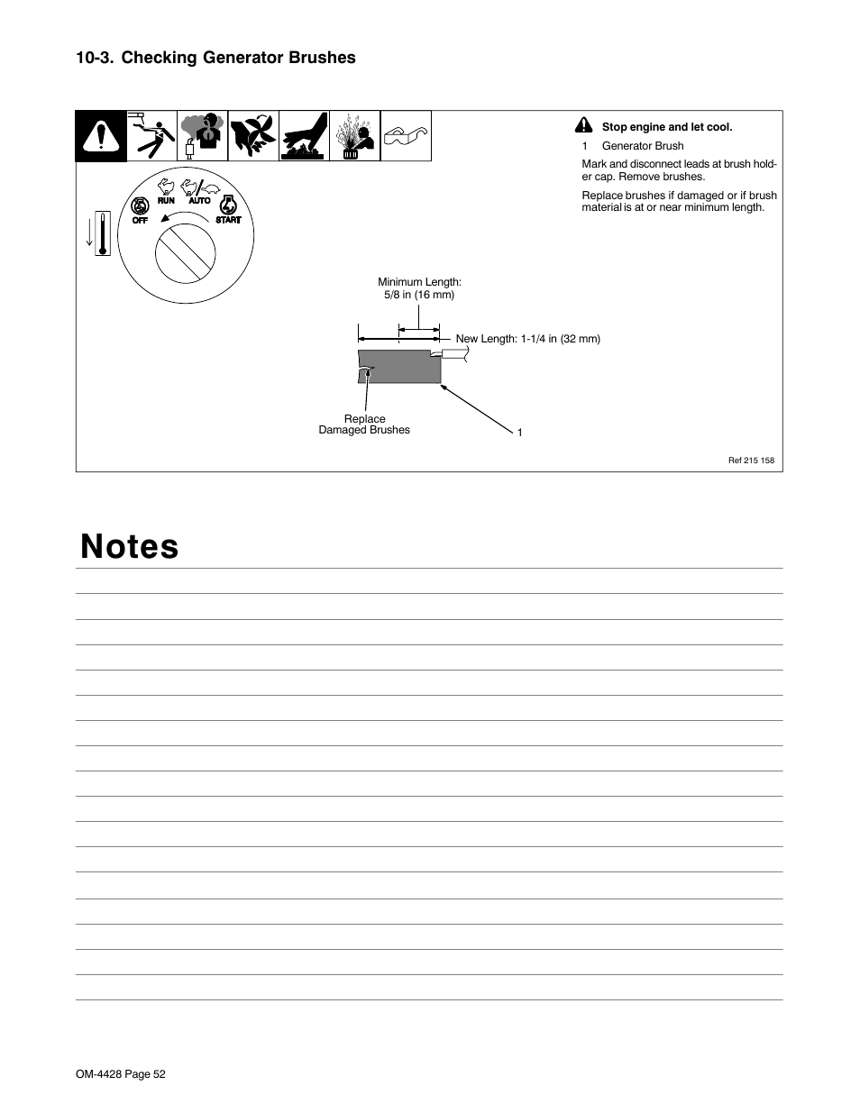 3. checking generator brushes | Miller Electric 600 X User Manual | Page 56 / 108