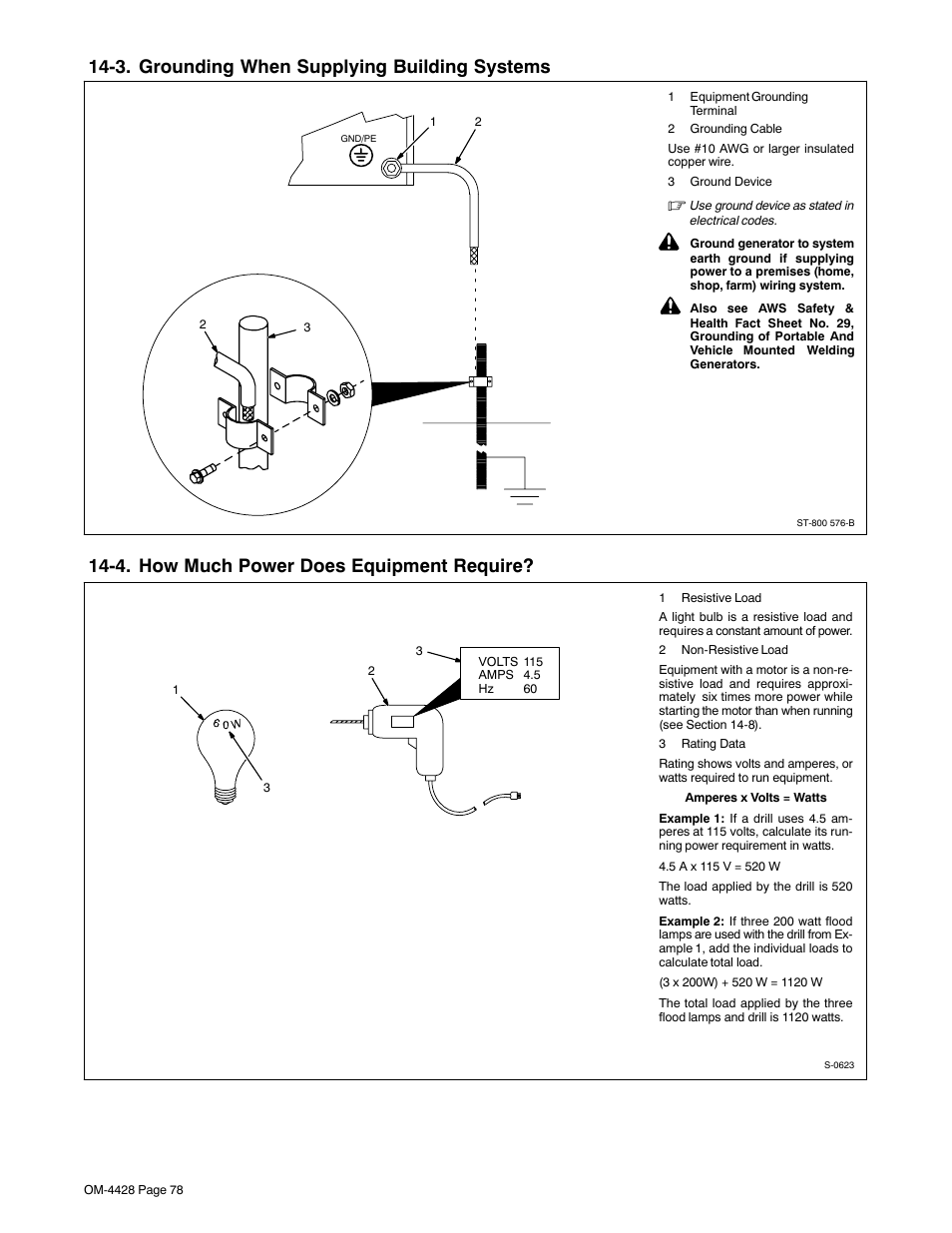 3. grounding when supplying building systems, 4. how much power does equipment require | Miller Electric 600 X User Manual | Page 82 / 108