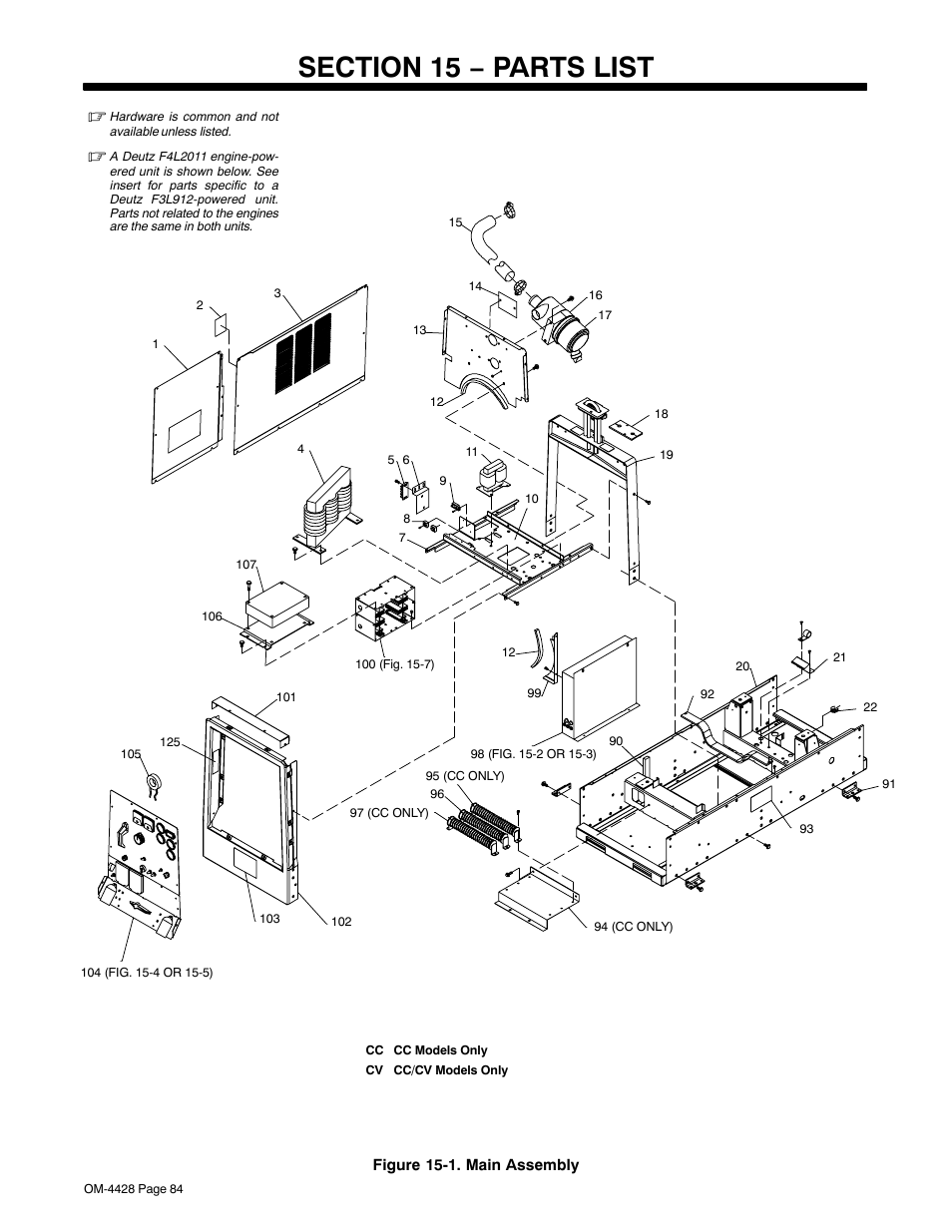 Section 15 − parts list | Miller Electric 600 X User Manual | Page 88 / 108