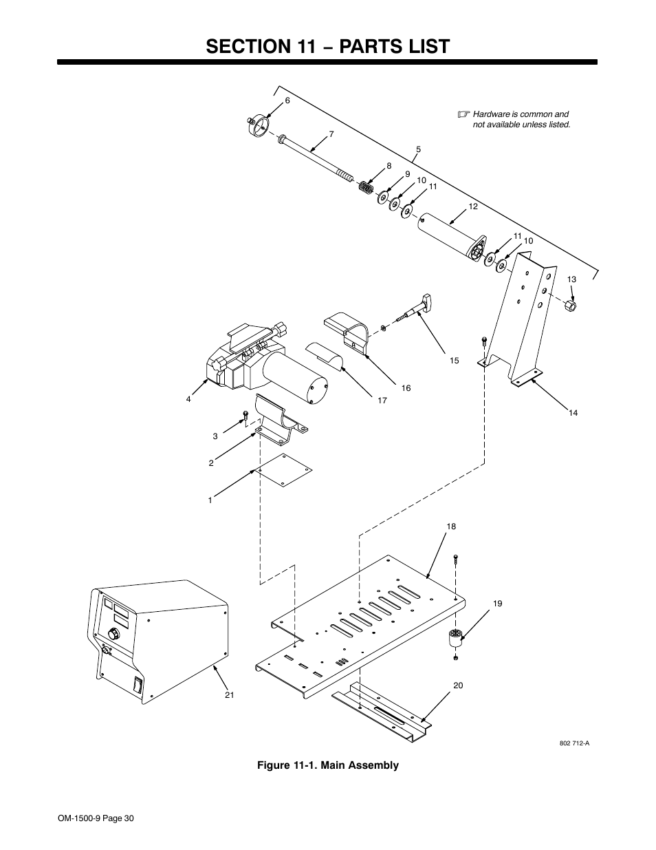 Section 11 − parts list | Miller Electric S-74DX User Manual | Page 34 / 44