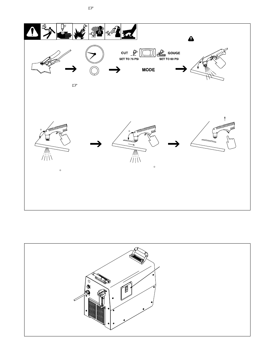 Sequence of piercing operation, Consumables storage compartment, 7. sequence of piercing operation | 8. consumables storage compartment | Miller Electric ICE-100T User Manual | Page 27 / 56